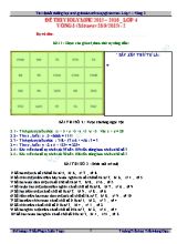 Đề violympic môn Toán 4 - Vòng 3 - Năm học 2015-2016